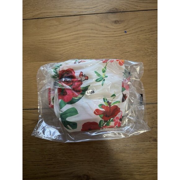 Express Women Size Medium Short Sleeve Blouse 1/2 Zip Floral Stretch Summer City - Picture 11 of 11